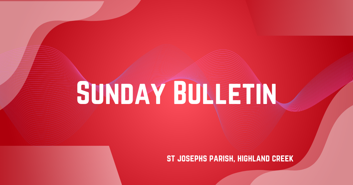 Sunday Bulletin Banner