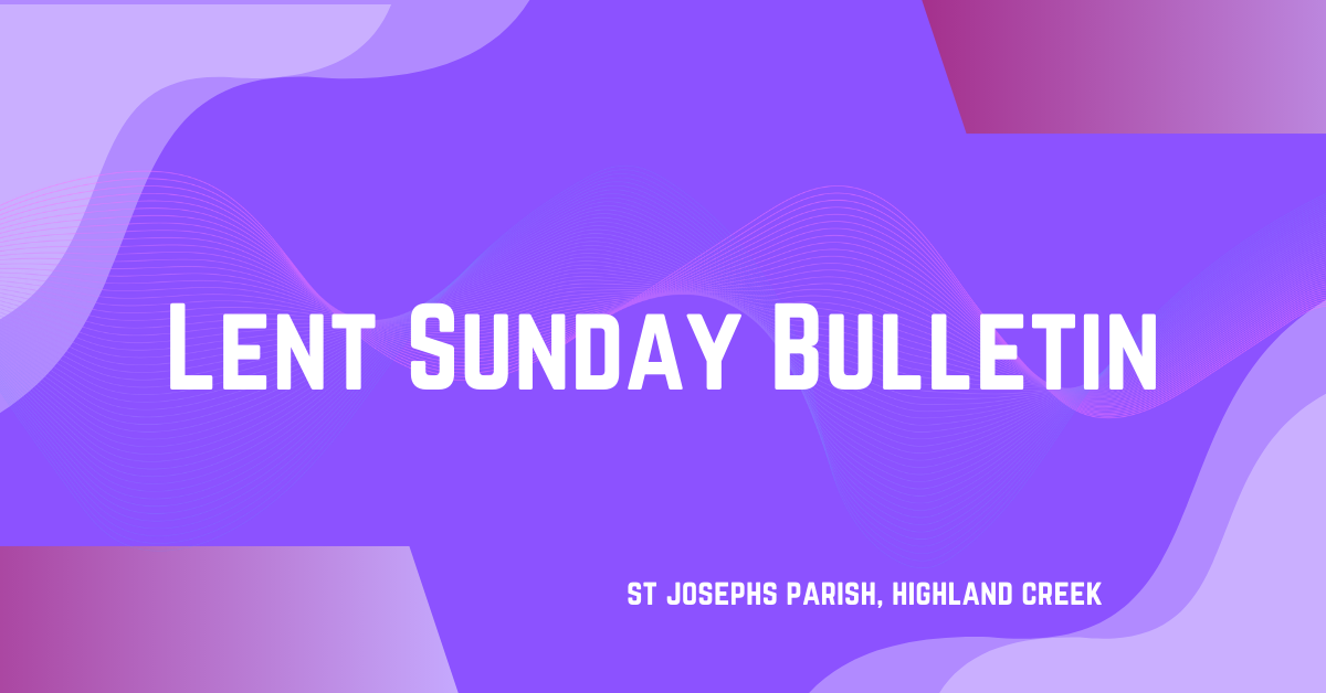 banner lent Sunday bulletin